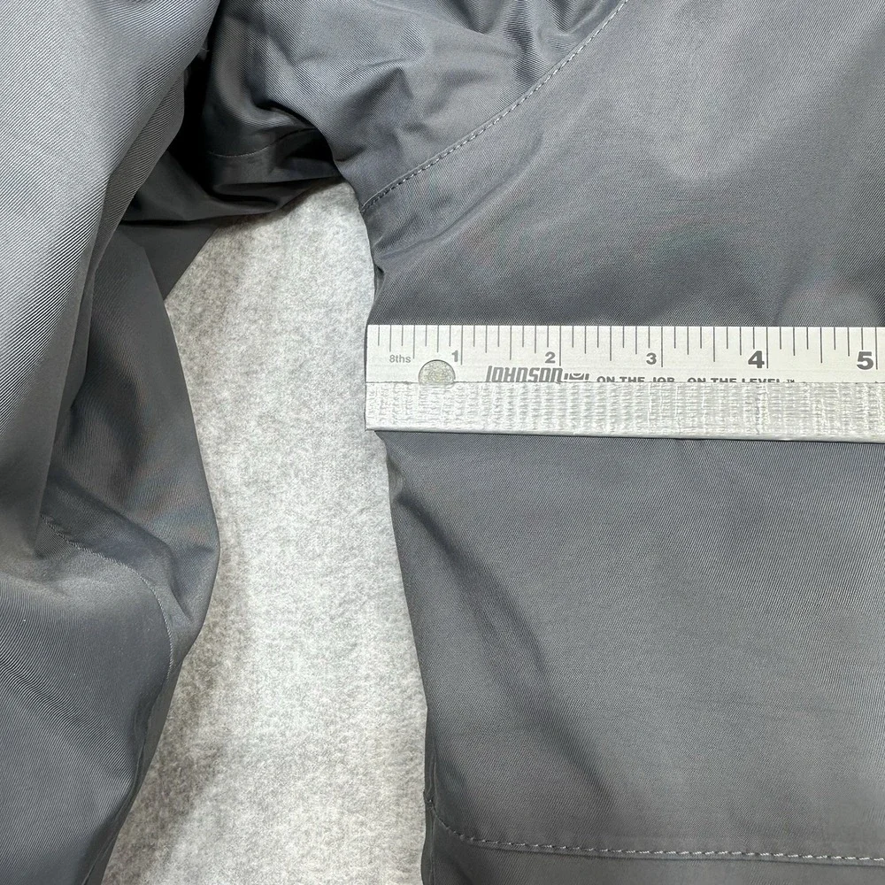 LL Bean Rugged Ridge Parka Medium Gray Ski Jacket Primaloft Tek Zip No Hood